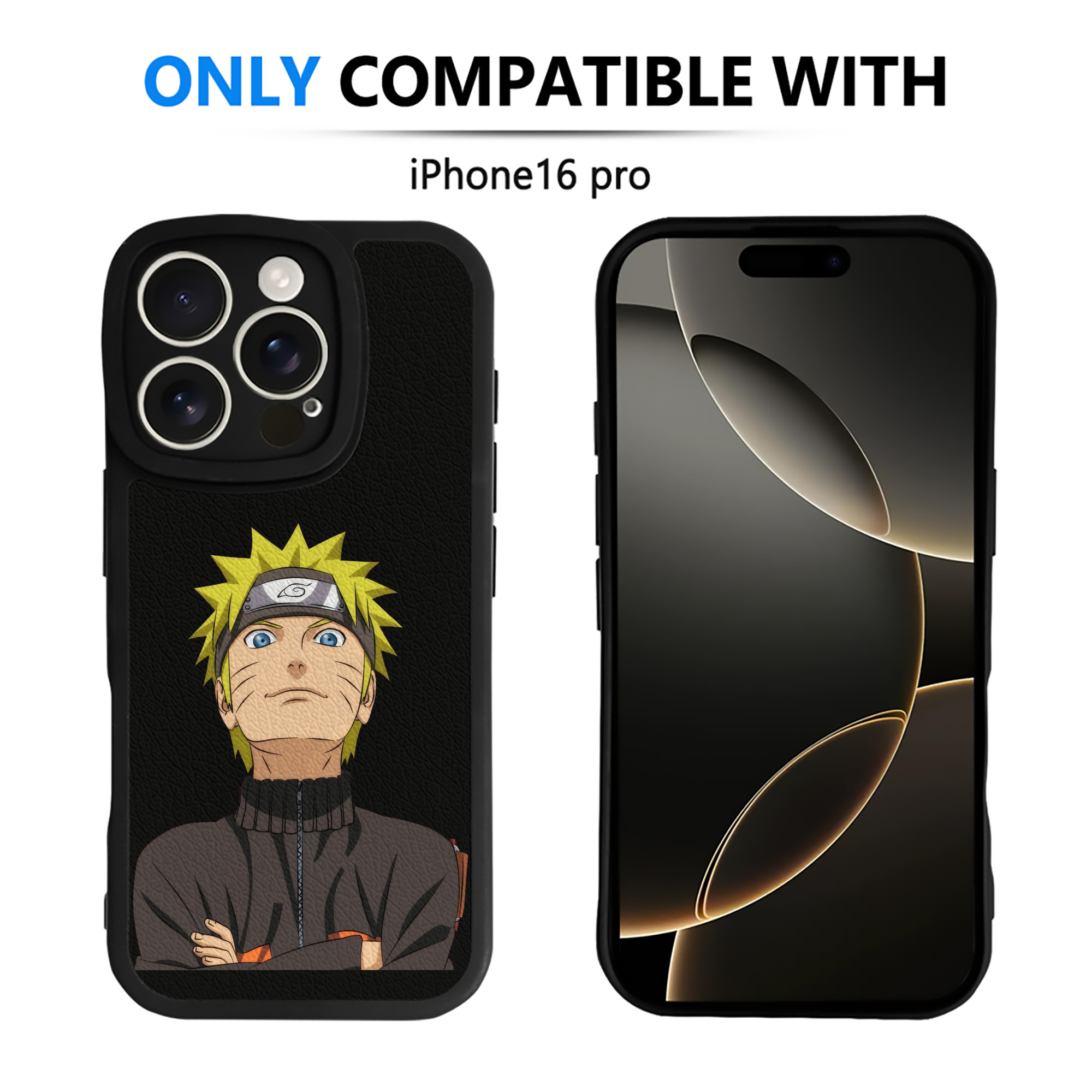 （画像用） NARUTO -ナルト- うずまき ナルト Uzumaki Naruto 【iPhone 16シリーズ対応】シリコンスマホケース（レザー調） 材質：シリコン